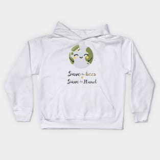 Save the bees Save the planet Kids Hoodie